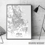 Doha mapa - white Doha mapa - white