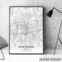 Dortmund mapa - white Dortmund mapa - white