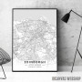 Edinburg mapa - white