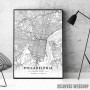 Filadelfija mapa - white