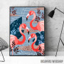 Flamingos with leaves Flamingos with leaves