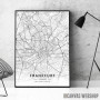 Frankfurt mapa - white Frankfurt mapa - white