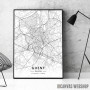 Gent mapa - white Gent mapa - white