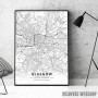 Glazgov mapa - white Glazgov mapa - white