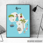Ilustrovana mapa Afrike