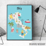 Ilustrovana mapa Italije