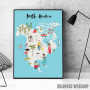 Ilustrovana mapa Severne Amerike Ilustrovana mapa Severne Amerike