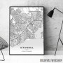Istanbul mapa - white Istanbul mapa - white