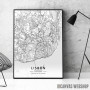 Lisabon mapa - white Lisabon mapa - white