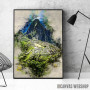 Machu Picchu in Watercolor