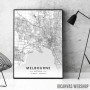 Melburn mapa - white Melburn mapa - white