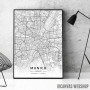 Minhen mapa - white Minhen mapa - white
