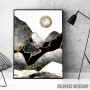 Minimal Black and Gold Mountains
