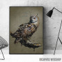 Owl watercolor painting