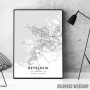 Rejkjavik mapa - white Rejkjavik mapa - white
