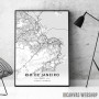 Rio de Žaneiro mapa - white