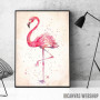 Roze flamingo vodenim bojama