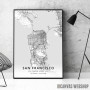 San Francisko mapa - white San Francisko mapa - white
