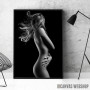 Sensual woman with waving Sensual woman with waving