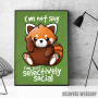 Shy red panda