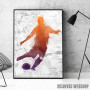 Soccer player painted Soccer player painted