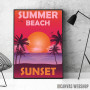 Summer Palm Beach Sunset Summer Palm Beach Sunset