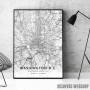 Vašington mapa - white