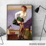 Vintage Pin Up Girl Art Vintage Pin Up Girl Art