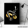 snake black and yellow