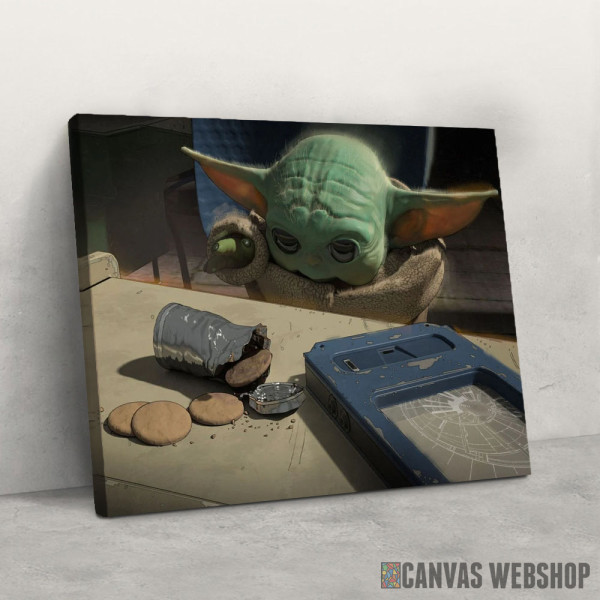 Slika Beba Yoda i kolači Slika Beba Yoda i kolači