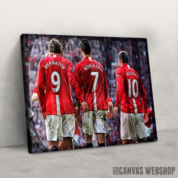 Slika Berbatov, Ronaldo, Rooney - Man Utd