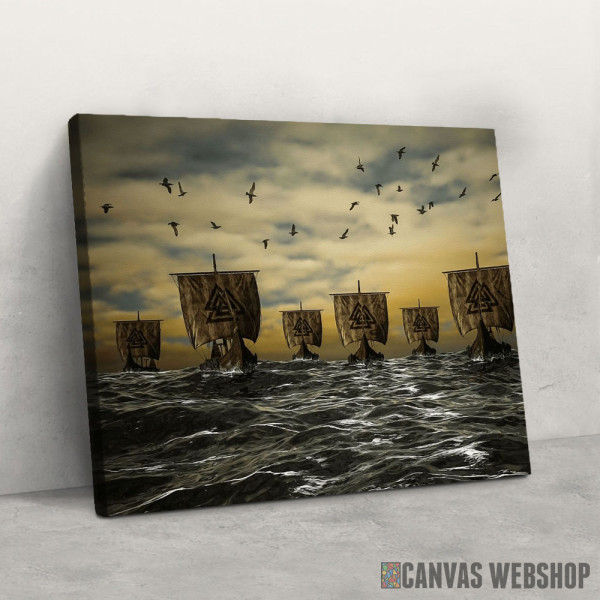 Slika Brodovi Vikinga na okeanu