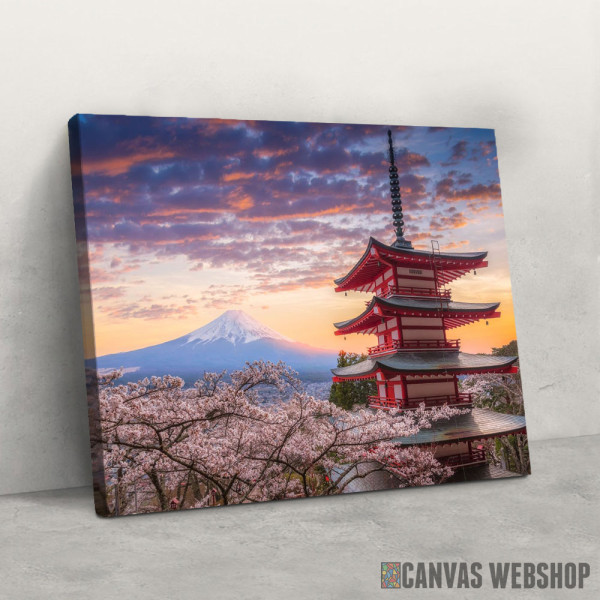 Slika Hram u Japanu sa pogledom na Fudzi