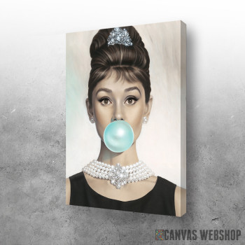 Slika Audrey with bubble gum