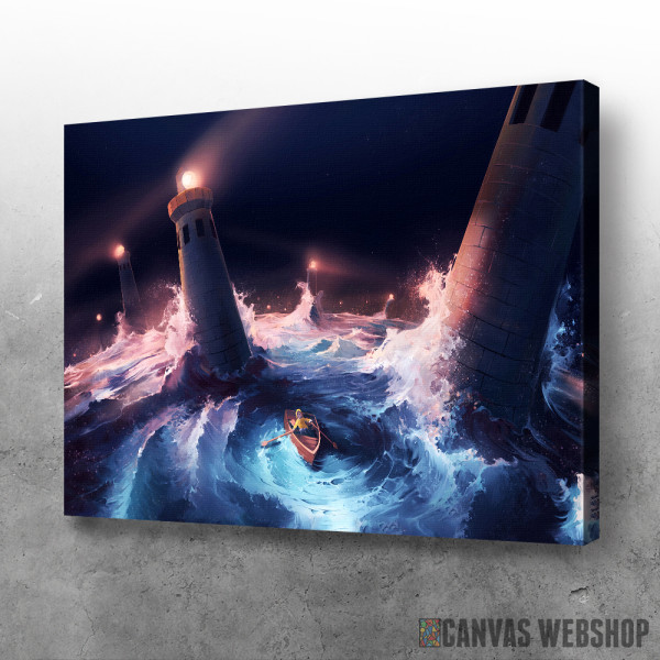 Slika A more ko more, nemirno i plavo