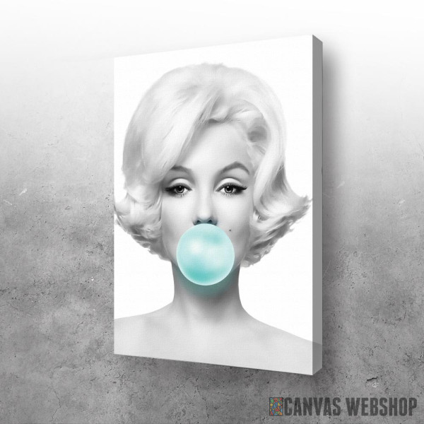Slika Marilyn with turquoise bubble gum Slika Marilyn with turquoise bubble gum