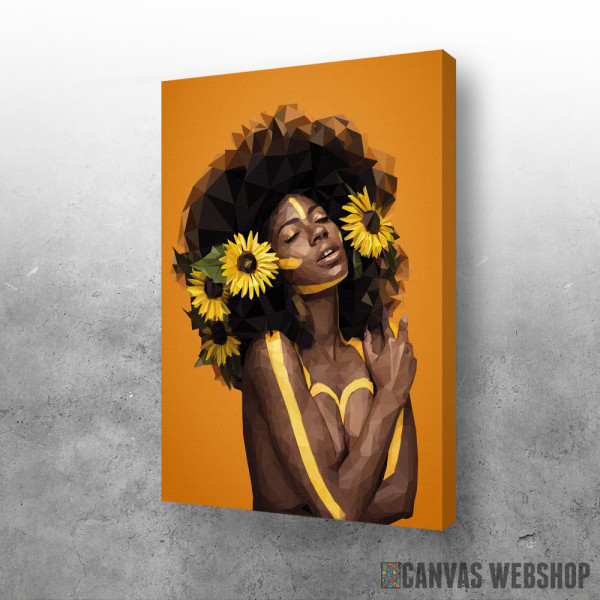 Slika Devojka i suncokreti