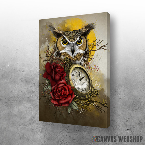 Slika Owl bird and watch