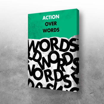 Action over words