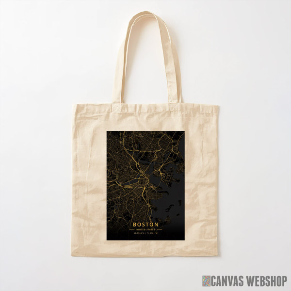 Ceger Boston mapa crno zlatno