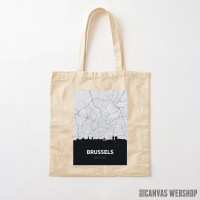 Ceger Brisel mapa i silueta grada