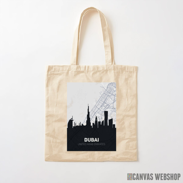 Ceger Dubai mapa i silueta grada Ceger Dubai mapa i silueta grada