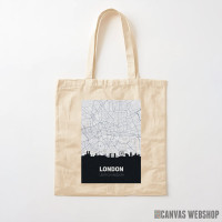 Ceger London mapa i silueta grada Ceger London mapa i silueta grada