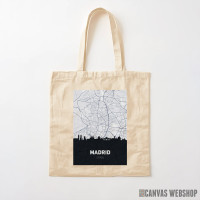 Ceger Madrid mapa i silueta grada Ceger Madrid mapa i silueta grada