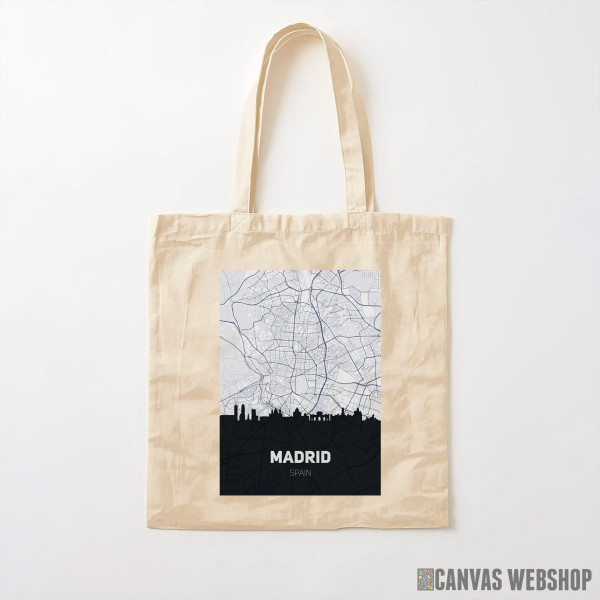 Ceger Madrid mapa i silueta grada Ceger Madrid mapa i silueta grada