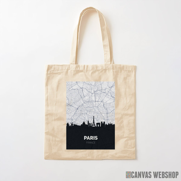 Ceger Pariz mapa i silueta grada