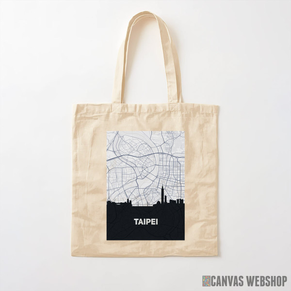 Ceger Tajpej mapa i silueta grada
