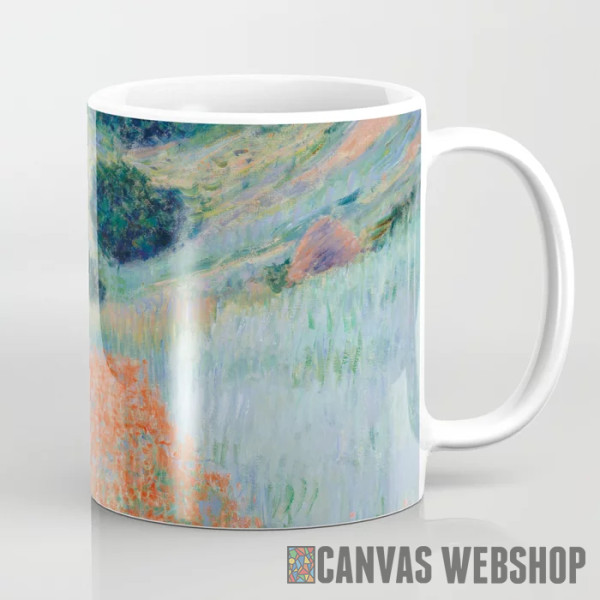 Šolja Poppy Field in a Hollow near Giverny - Claude Monet