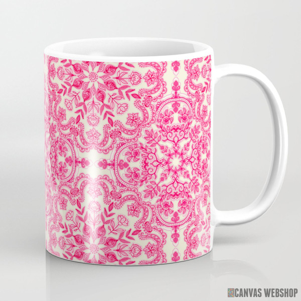 Šolja Ružičasti cvetni tribal