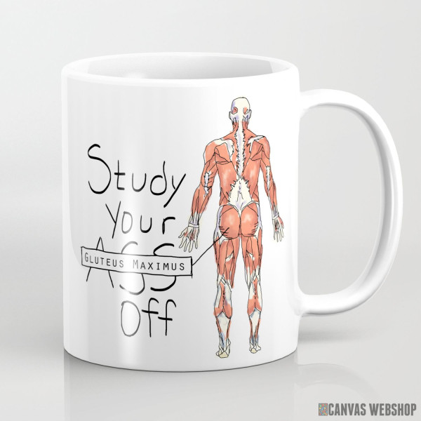 Šolja Study Your Gluteus Maximus Off